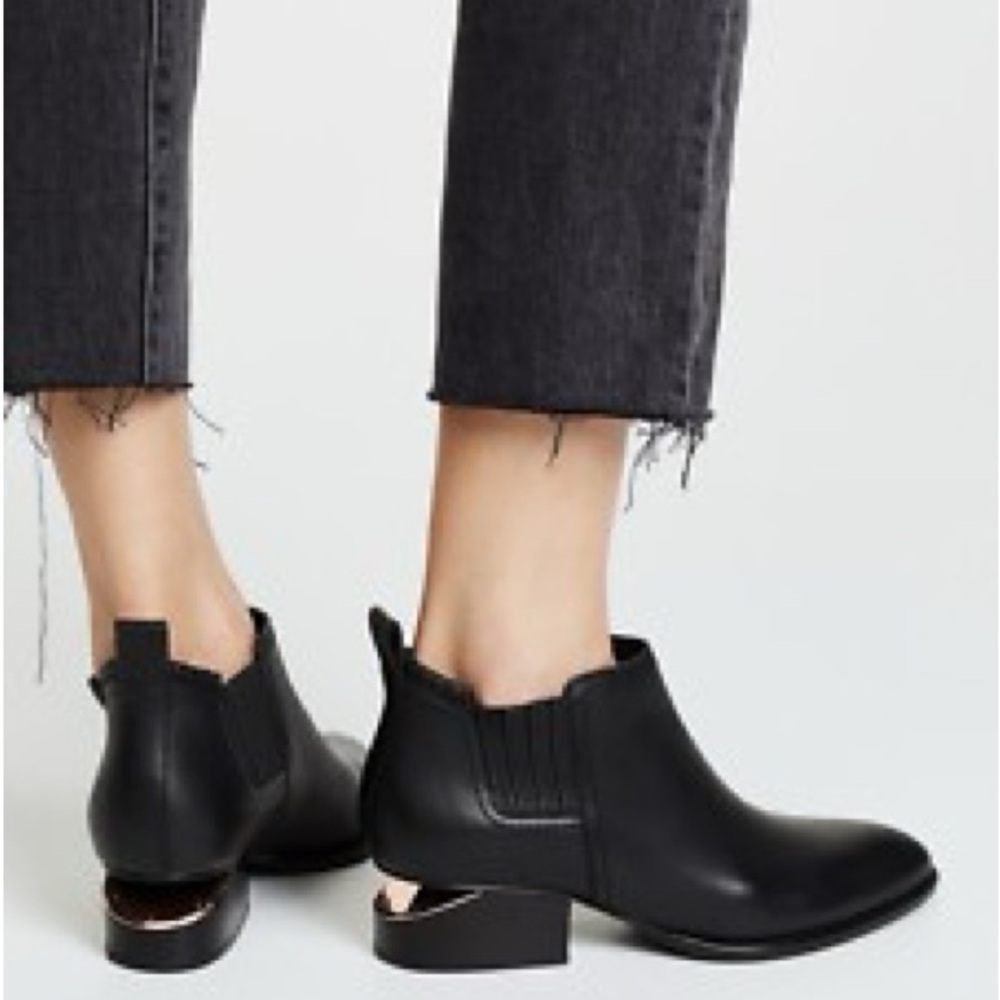 Alexander Wang Kori Cut Out Heel Leather Ankle Boots